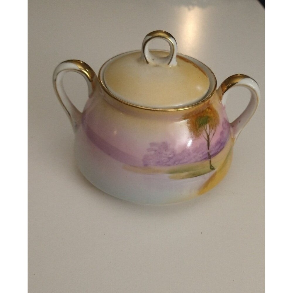 Vintage Hand painted Porcelain sugar dish - Picture 3 of 9